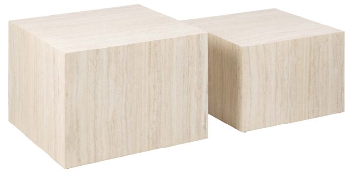 Diivanilauad 2tk DICE 58x58xH40cm, 50x50xH33cm, beež Diivanilauad ja abilauad ACTONA