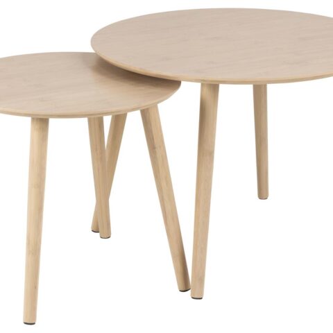 Diivanilauad 2tk ROSLIN D60xH45cm, D45xH41,5cm, naturaalne Diivanilauad ja abilauad ACTONA