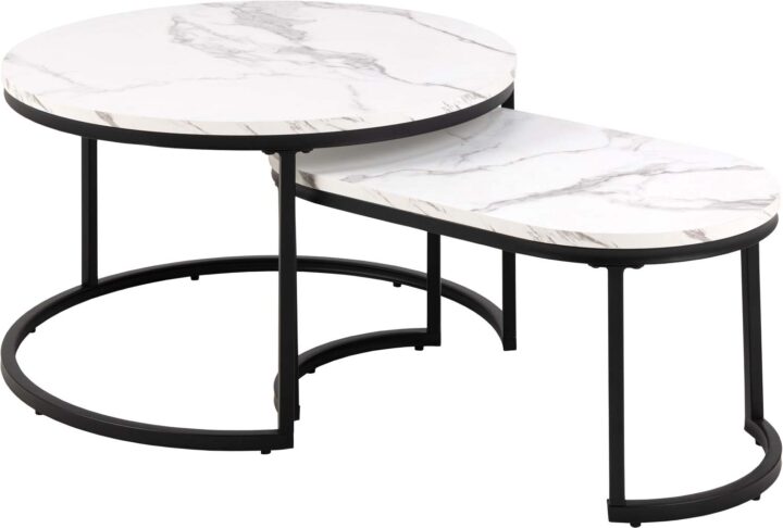 Diivanilauad 2tk SPIRO D70xH42cm, 70x40xH34,5cm, valge Diivanilauad ja abilauad ACTONA