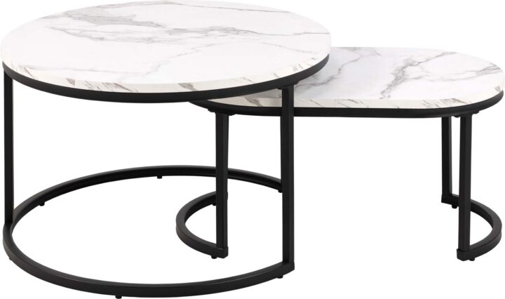 Diivanilauad 2tk SPIRO D70xH42cm, 70x40xH34,5cm, valge Diivanilauad ja abilauad ACTONA