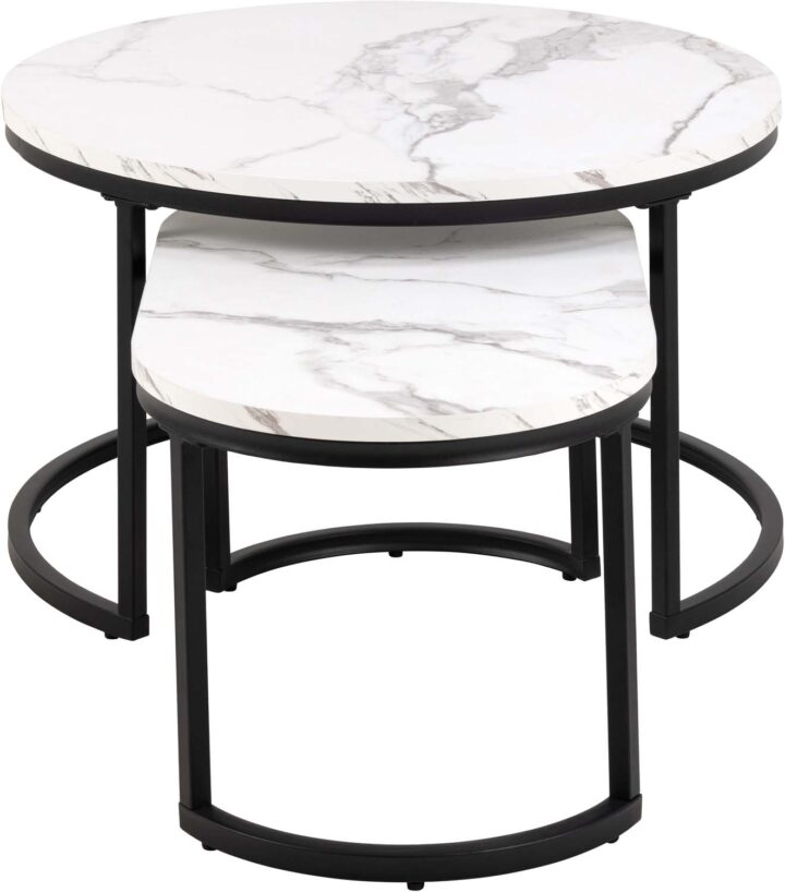 Diivanilauad 2tk SPIRO D70xH42cm, 70x40xH34,5cm, valge Diivanilauad ja abilauad ACTONA