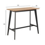 Baarilaud ROXBY 120x60xH105cm, naturaalne/must Baarilauad ACTONA