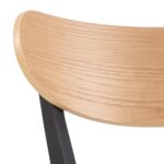 Baaritool ROXBY naturaalne/must, 45x49xH105cm, tammespoon, puit Baaripukid ja baarilauad ACTONA