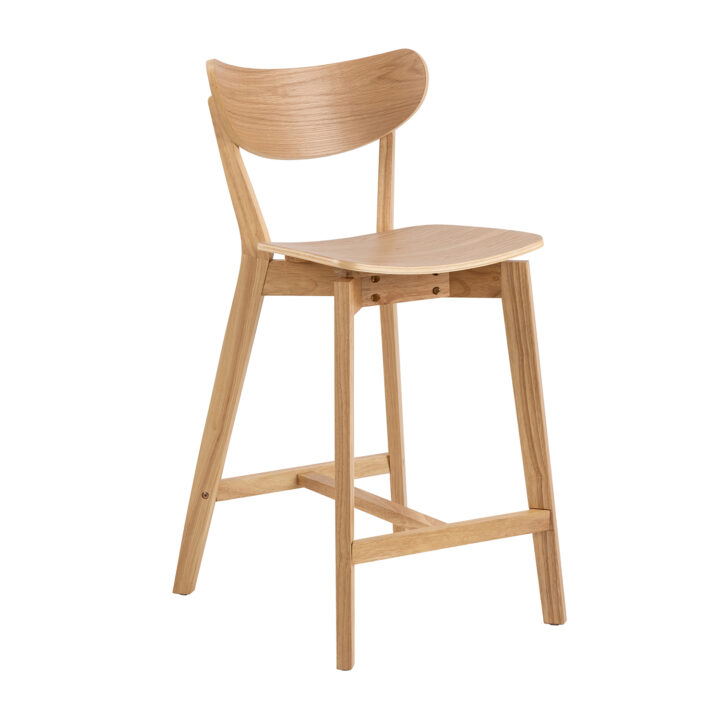 Baaritool ROXBY naturaalne, 45x49xH105cm, tammespoon, puit Baaripukid ja baarilauad ACTONA