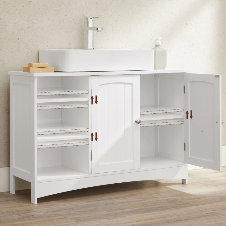 Valamukapp 90x30x60cm, roosa, valge Vannitoakapid
