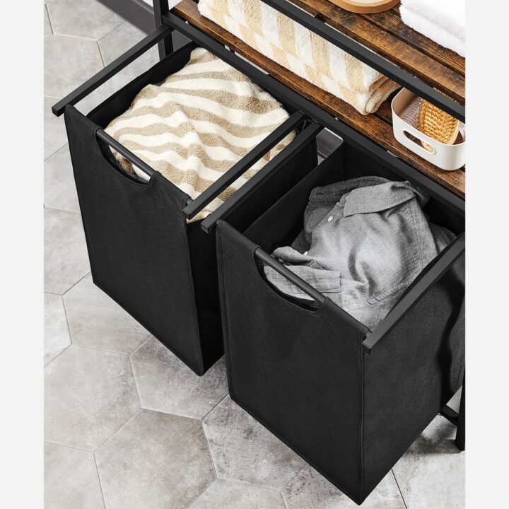 Pesukorv 73x33x92cm, must, retrohõnguline värv Pesukorvid