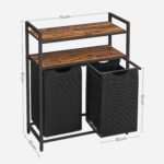 Pesukorv 73x33x92cm, must, retrohõnguline värv Pesukorvid