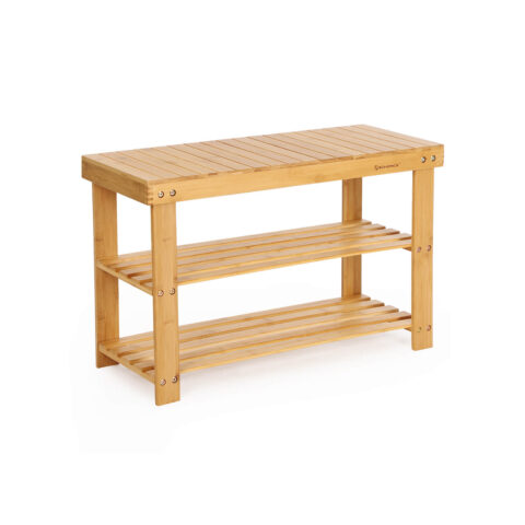 Bambusest kingade organiseerija 70×28.5x45cm, looduslik Jalatsikapid, jalatsiriiulid