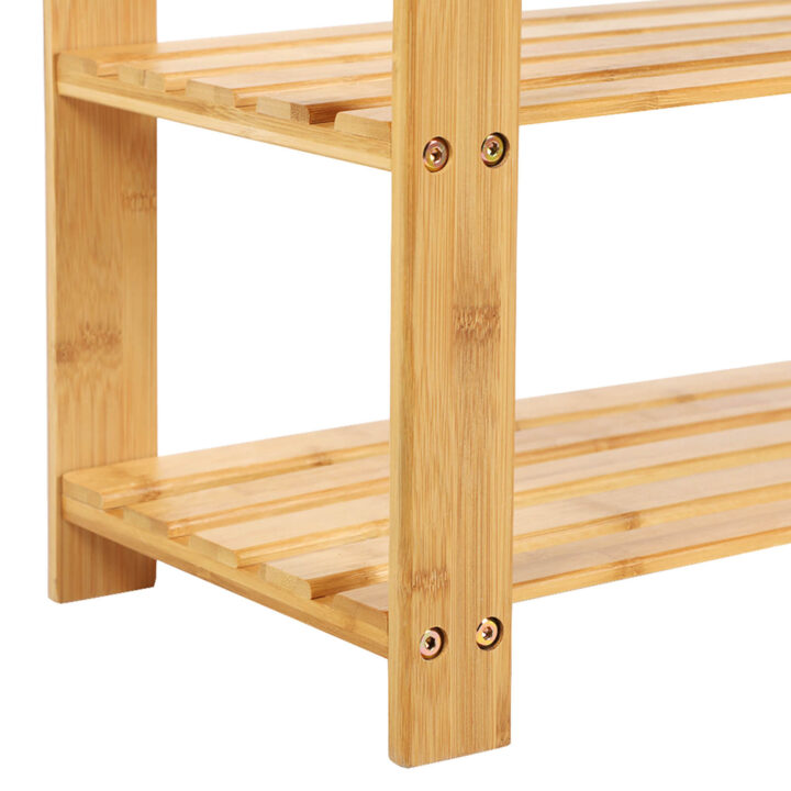 Bambusest kingade organiseerija 70×28.5x45cm, looduslik Jalatsikapid, jalatsiriiulid