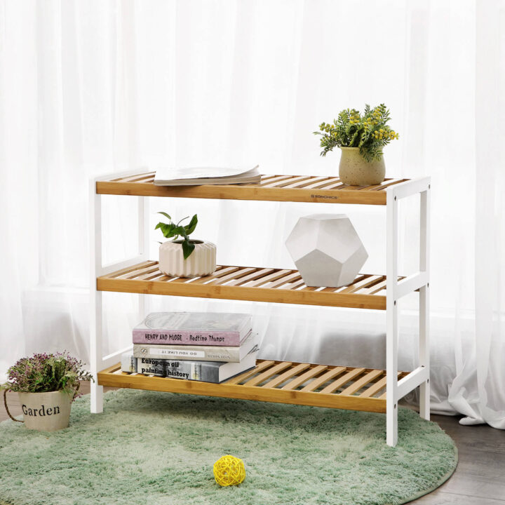 Kingariiul 70x26x55cm, looduslik, valge Jalatsikapid, jalatsiriiulid