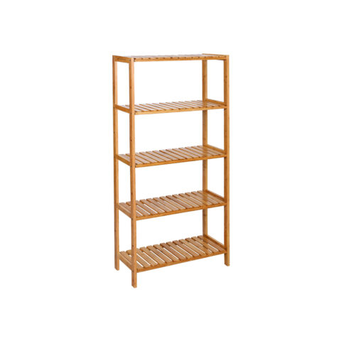 Bambusest riiul 60x26x130cm, looduslik Vannitoakapid