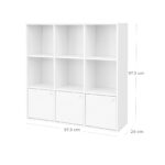 Raamatukapp 97.5x29x97.5cm, valge Raamaturiiulid