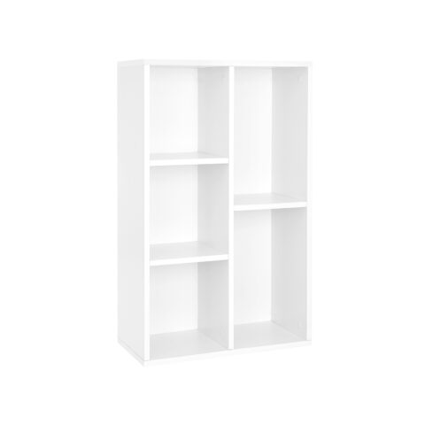 Raamatukapp 50x24x80cm, valge Raamaturiiulid