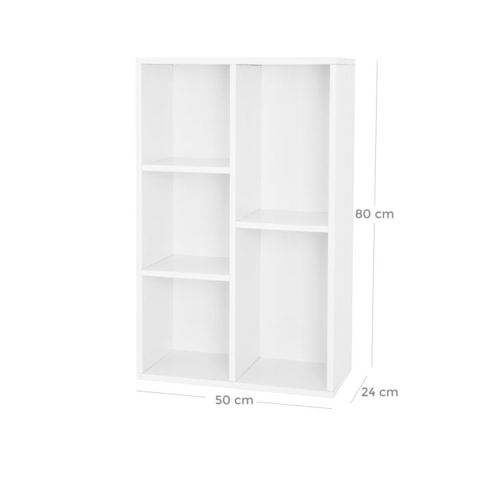 Raamatukapp 50x24x80cm, valge Raamaturiiulid