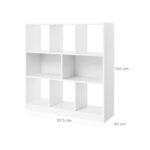 Raamatukapp 100×97.5x30cm, valge Raamaturiiulid