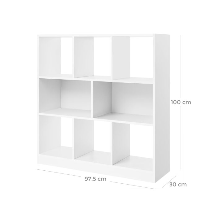 Raamatukapp 100×97.5x30cm, valge Raamaturiiulid