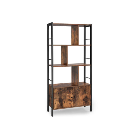 Raamatukapp 74x30x154.5cm, antiikne, must Riiulid