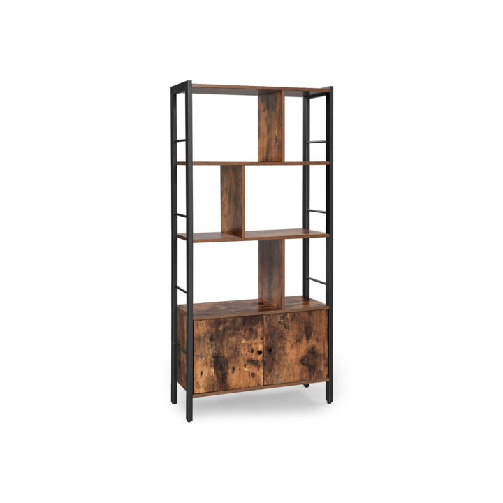 Raamatukapp 74x30x154.5cm, antiikne, must Riiulid