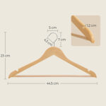 Puidust riidepuu 44.5×1.2x23cm, looduslik Riidepuud ja kotid