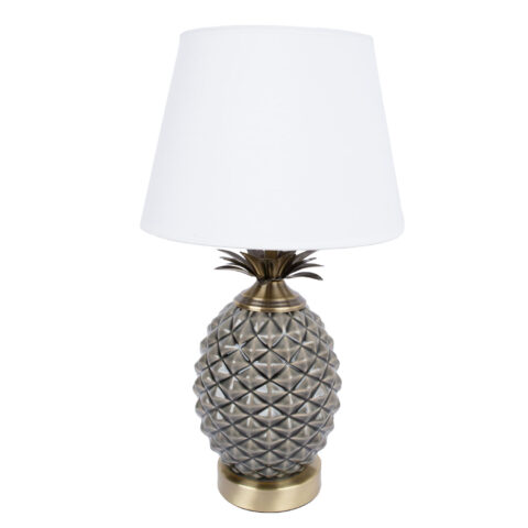 Laualamp ANANAS H45cm, kuppel: valge, jalg: tumehall keraamika Laualambid Laualambid
