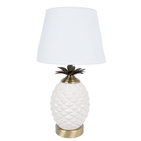Laualamp ANANAS H45cm, kuppel: valge, jalg: valge keraamika Laualambid Laualambid