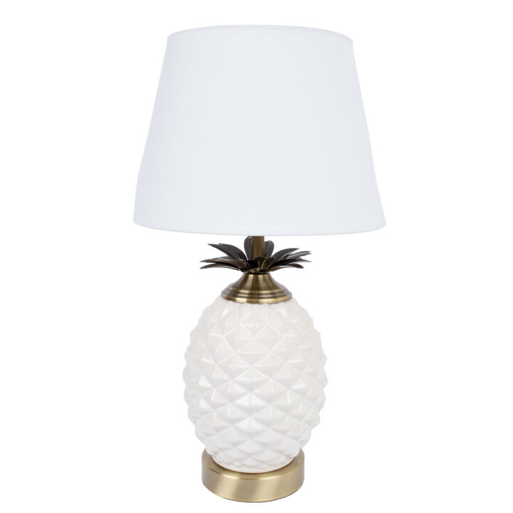 Laualamp ANANAS H45cm, kuppel: valge, jalg: valge keraamika Laualambid Laualambid