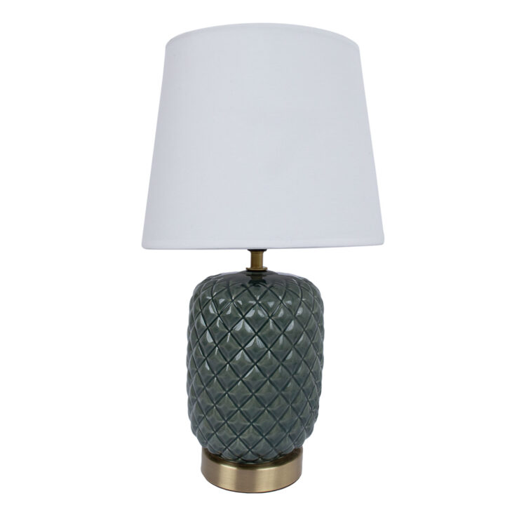 Laualamp VERRE H45cm, kuppel: valge, jalg: roheline keraamika Laualambid Laualambid