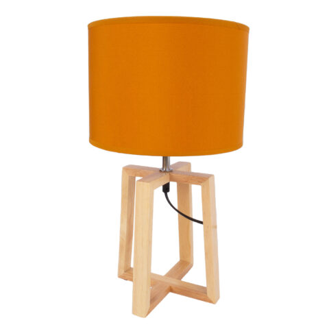 Laualamp WOODEN H44,5cm, kuppel: ooker, jalg: naturaalne puit Laualambid Laualambid
