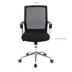 Kontoritool 61x55x(92-101.5)cm, must Kontoritoolid