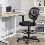 Joonistustool 64x64x(97-117) cm, must Kontoritoolid