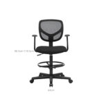 Joonistustool 64x64x(97-117) cm, must Kontoritoolid