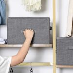 Riidest hoiukast 40x30x25cm, hall Riidest kapid
