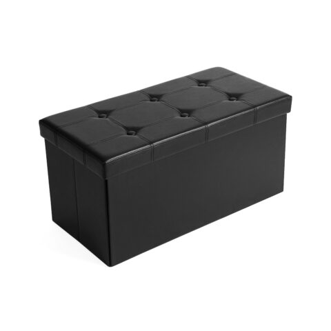 Plastikust tumba 76x38x38cm, must Pesukorvid ja hoiukastid