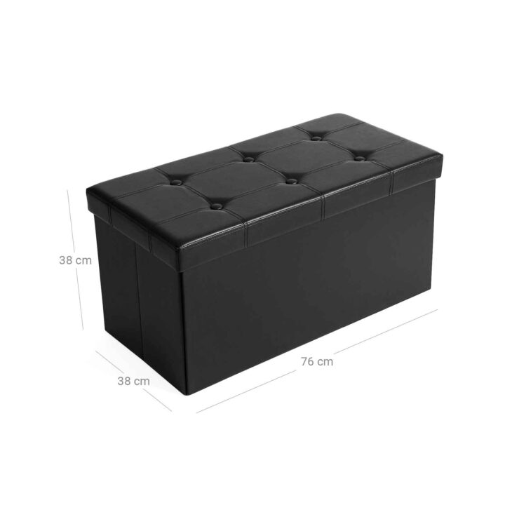 Plastikust tumba 76x38x38cm, must Pesukorvid ja hoiukastid