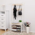 Riidenagi 72×33.7x183cm, kollane,kollane tamm+valge Riidestanged ja nagid