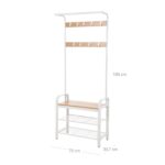 Riidenagi 72×33.7x183cm, kollane,kollane tamm+valge Riidestanged ja nagid