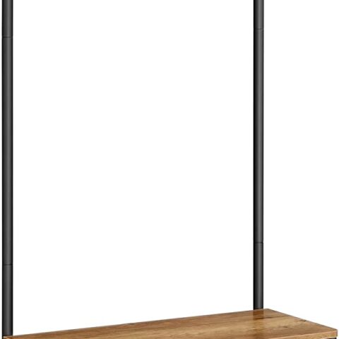 Riidenagi  70x32x177cm, pähklipuu pruun-must Riidestanged ja nagid