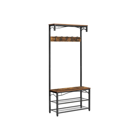 Riidenagi 80x32x178.5cm, antiikne, must Riidestanged ja nagid