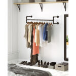 Riiderest 112x30x29.3cm, must Riidestanged ja nagid