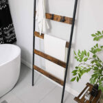 Redelriiulid 62x24x165cm, rustic brown, must Põrandariiulid