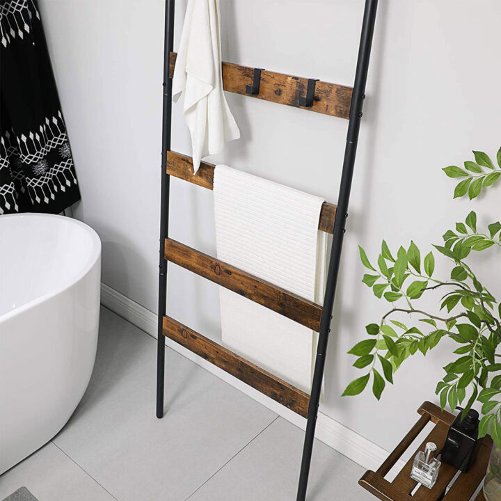 Redelriiulid 62x24x165cm, rustic brown, must Põrandariiulid