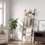 Redelriiulid 62x24x165cm, rustic brown, must Põrandariiulid