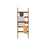 Redelriiulid 62x24x165cm, rustic brown, must Põrandariiulid