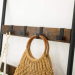 Redelriiulid 62x24x165cm, rustic brown, must Põrandariiulid