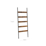 Redelriiulid 62x24x165cm, rustic brown, must Põrandariiulid
