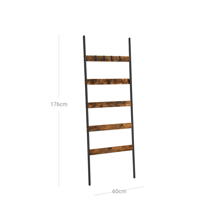 Redelriiulid 62x24x165cm, rustic brown, must Põrandariiulid