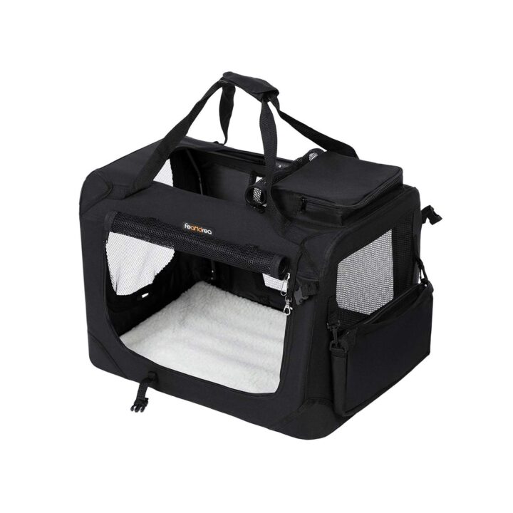 Koera transpordikott 60x42x42cm, must Kasside transportkorvid ja puurid