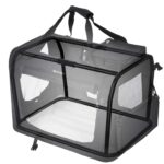 Koera transpordikott 60x42x42cm, must Kasside transportkorvid ja puurid