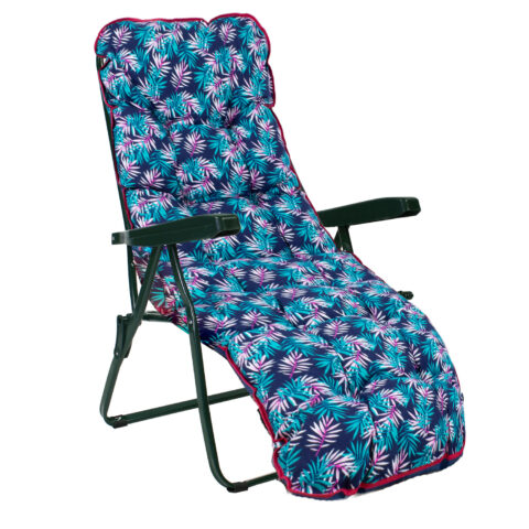 Lamamistool BADEN-BADEN sinine lehtedega kate Lamamistoolid ja päevitustoolid Garden