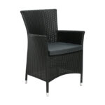 Aiamööblikomplekt WICKER laud ja 2 tooli, must Mix&Match tumepruun Garden